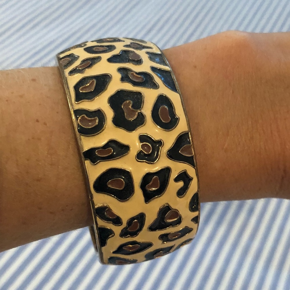 Leopard Print Cuff Bracelet